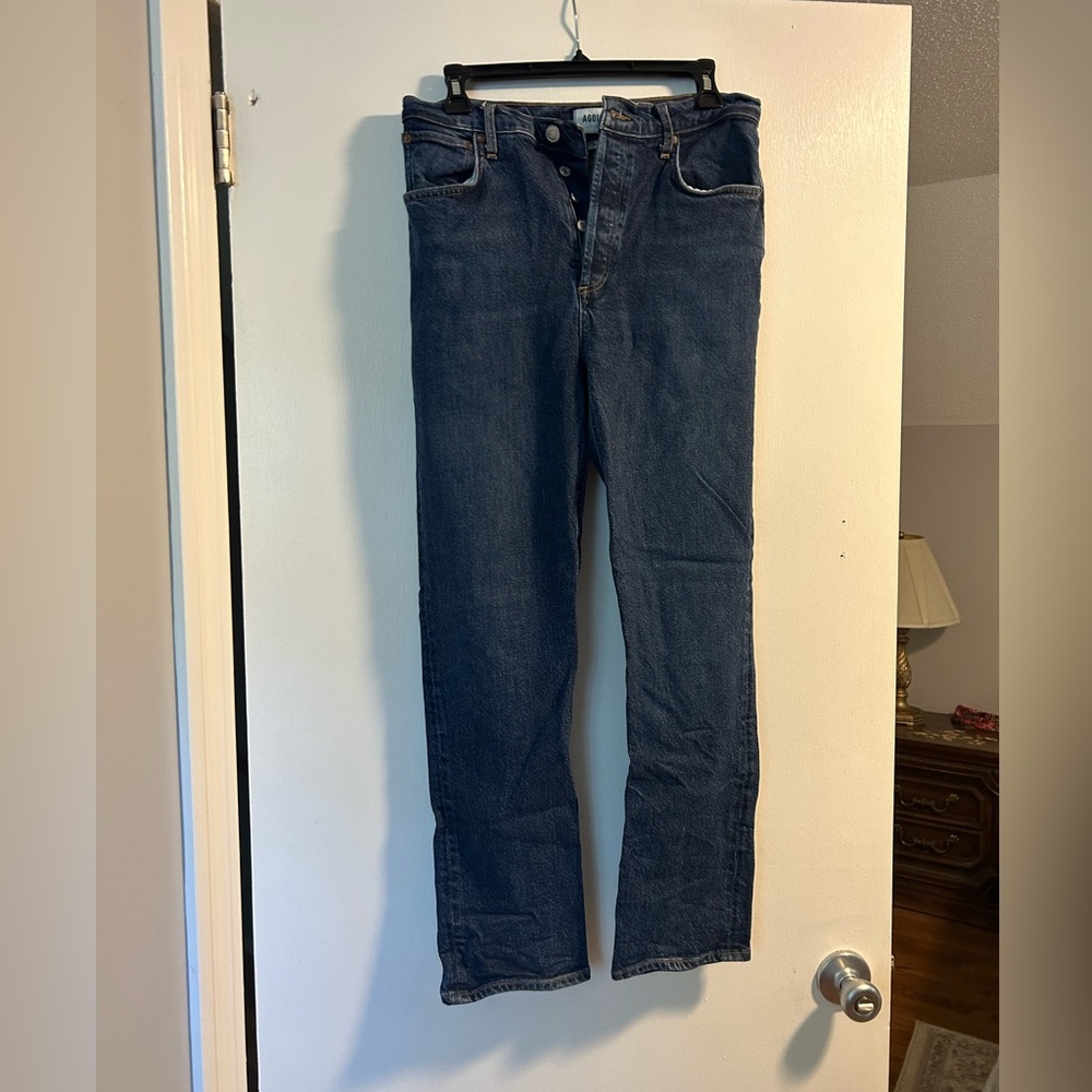 Agolde Women's Straight Leg Jeans - Dark Blue